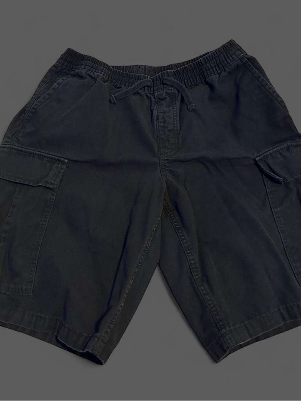 Vans Black Cargo Shorts with Drawstring Waist